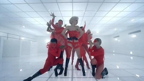 Lady Gaga Red Lace Dress. Lady Gaga #39;Bad Romance#39; in red