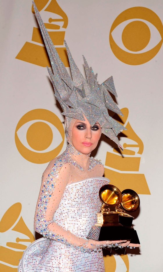Another Lady Gaga look in Armani Prive at The Grammy Awards 2010